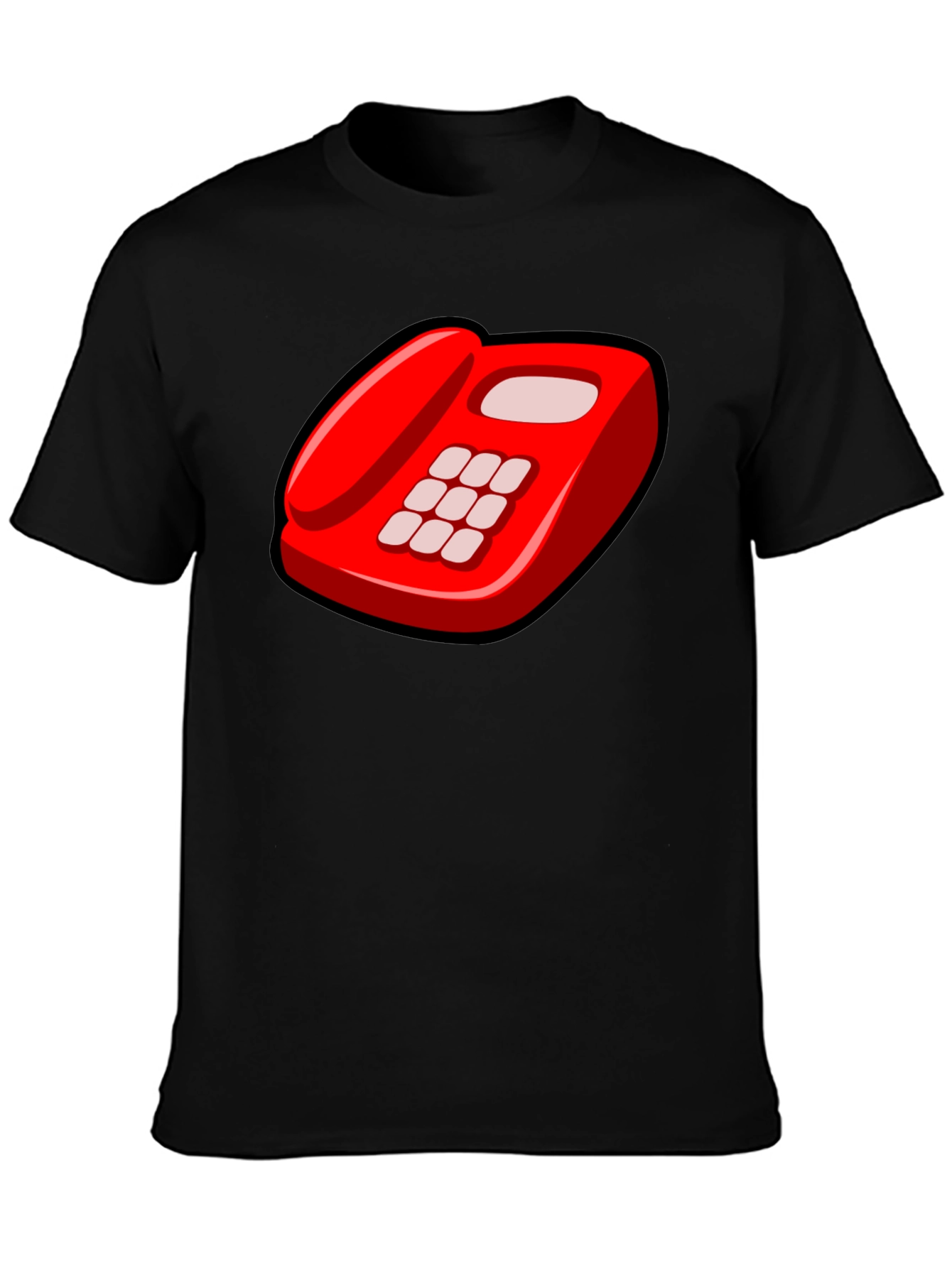 Retro Red Telephone Graphic T-Shirt