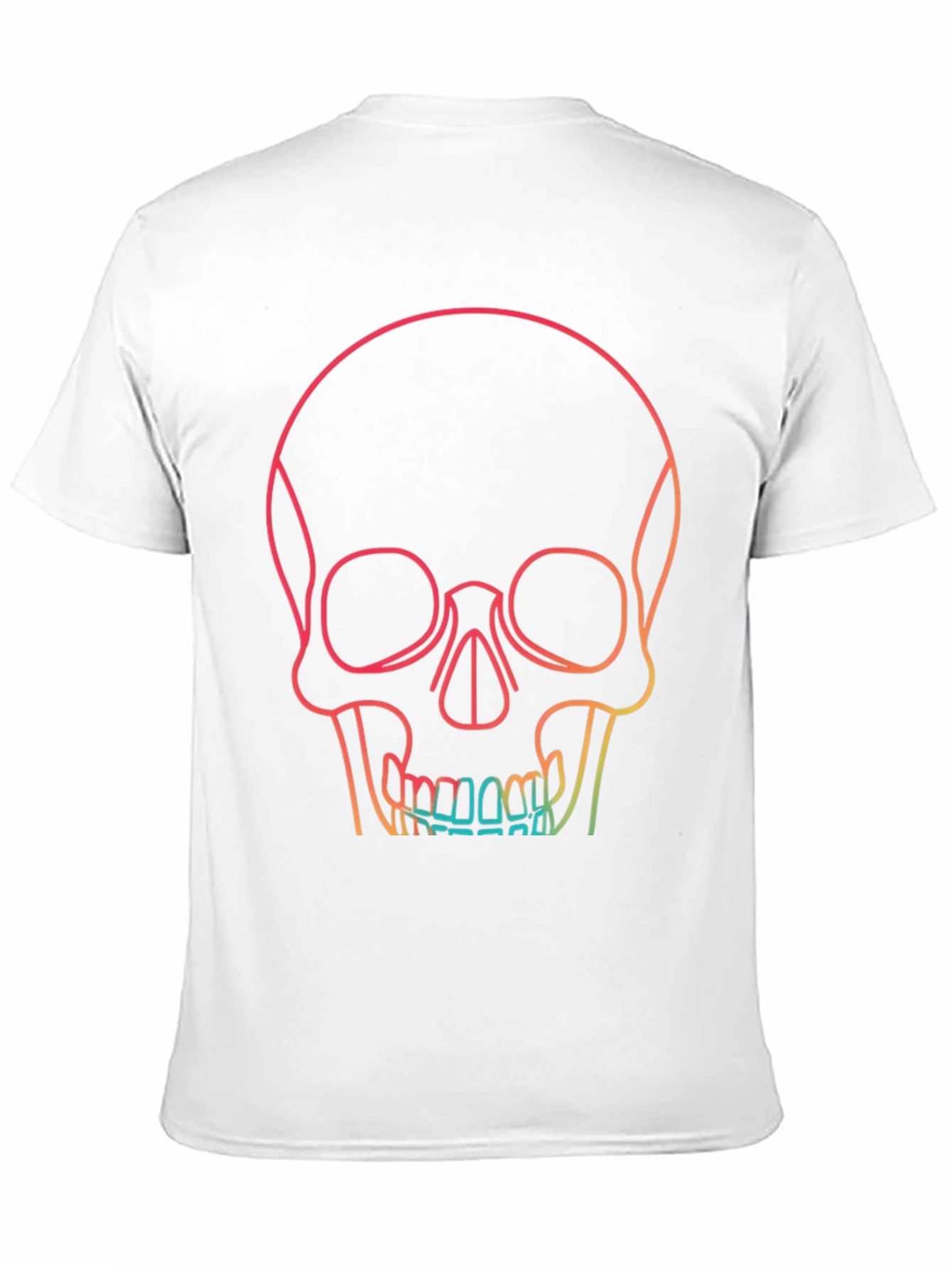 Gradient Skull Graphic Tee - Unique & Stylish Design