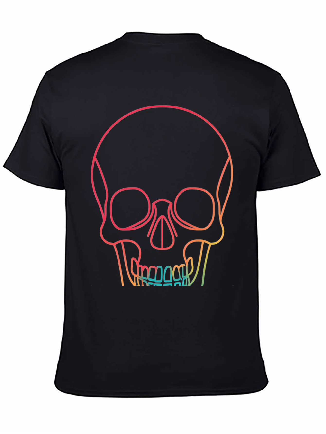 Gradient Skull Graphic Tee - Unique & Stylish Design