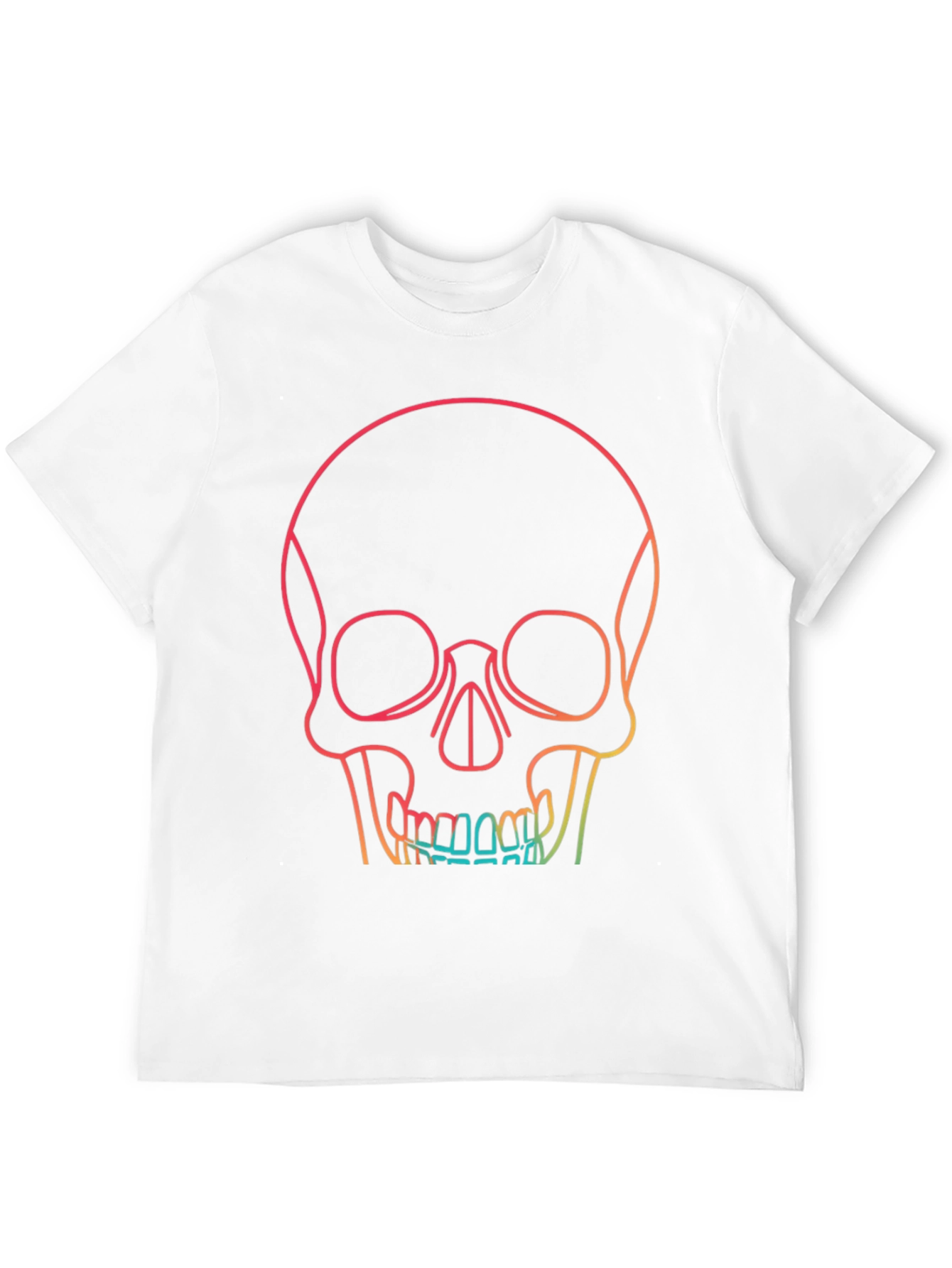 Gradient Skull Graphic Tee - Unique & Stylish Design