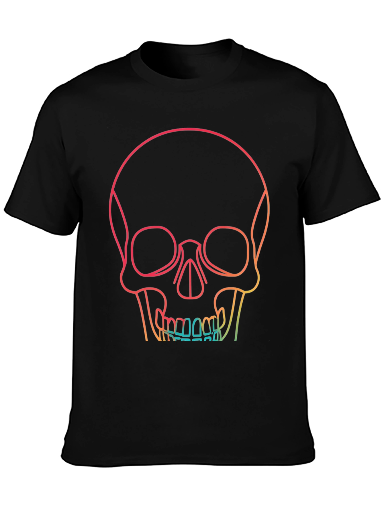 Gradient Skull Graphic Tee - Unique & Stylish Design