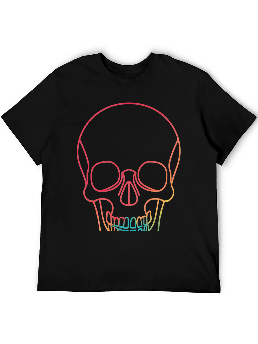 Gradient Skull Graphic Tee - Unique & Stylish Design