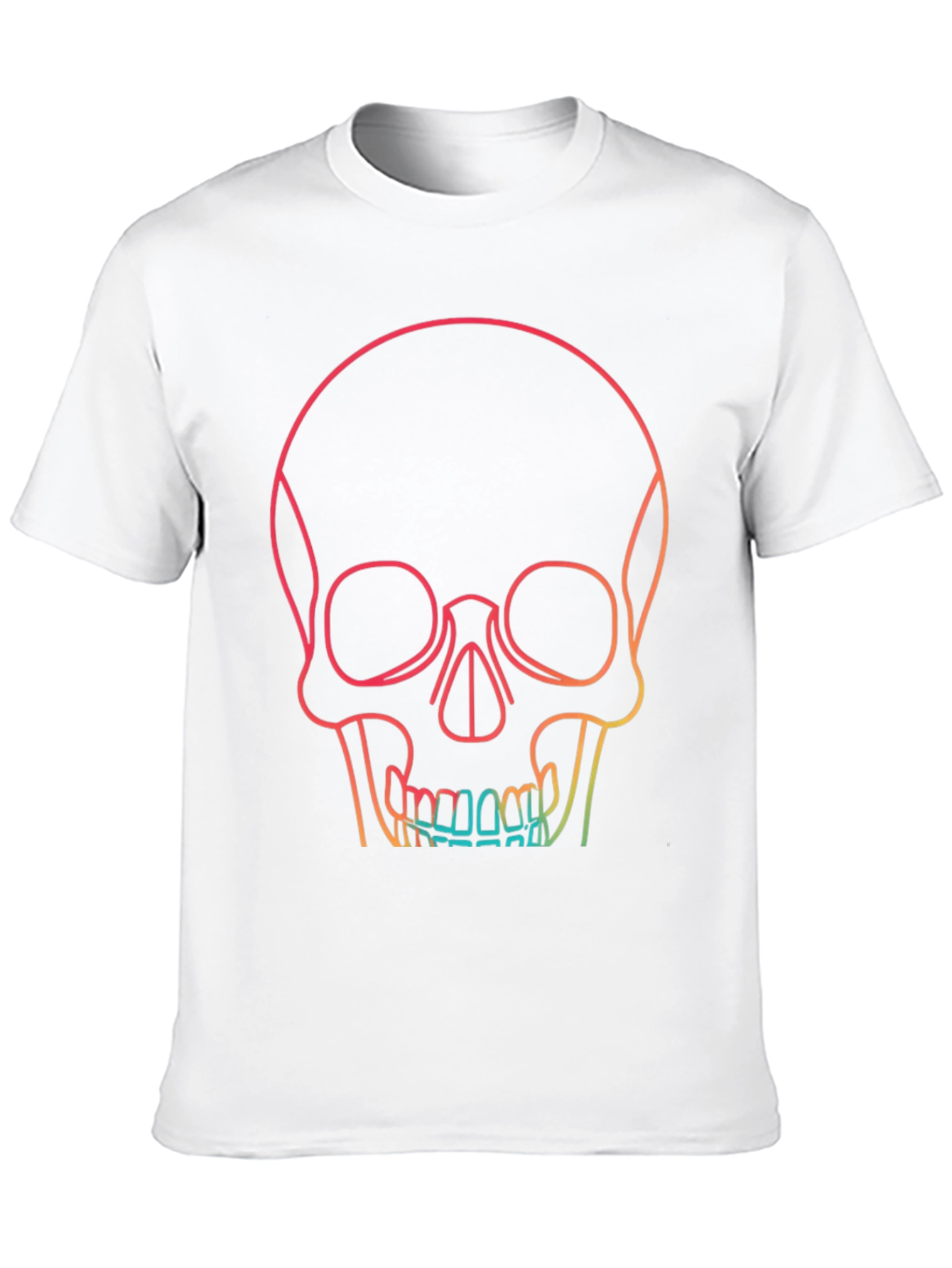 Gradient Skull Graphic Tee - Unique & Stylish Design