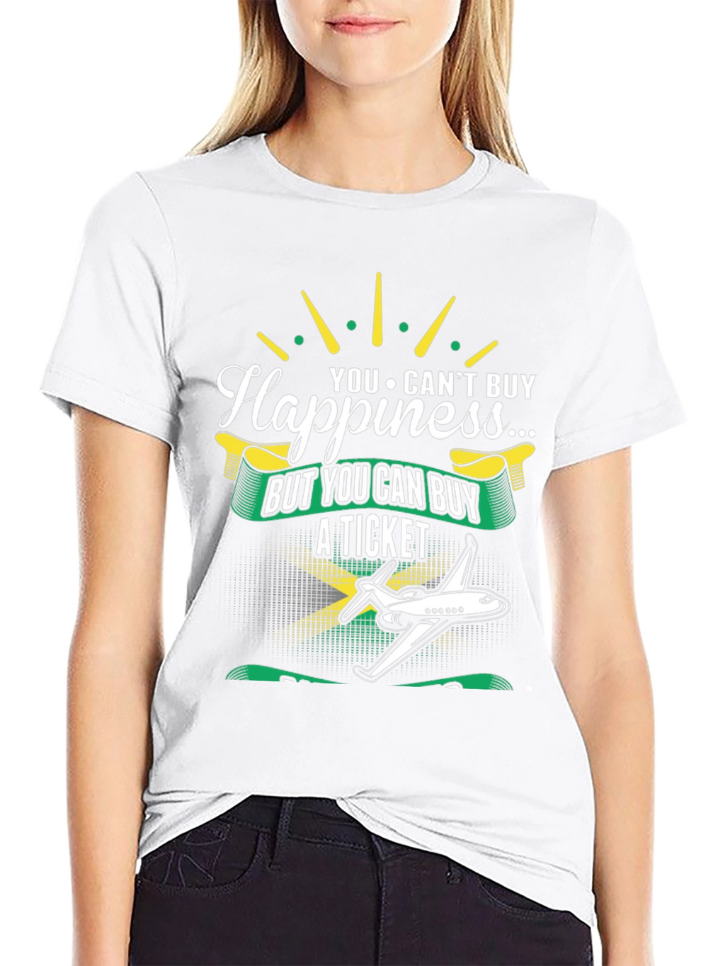 Happiness Ticket Graphic Tee - Jamaica Flag