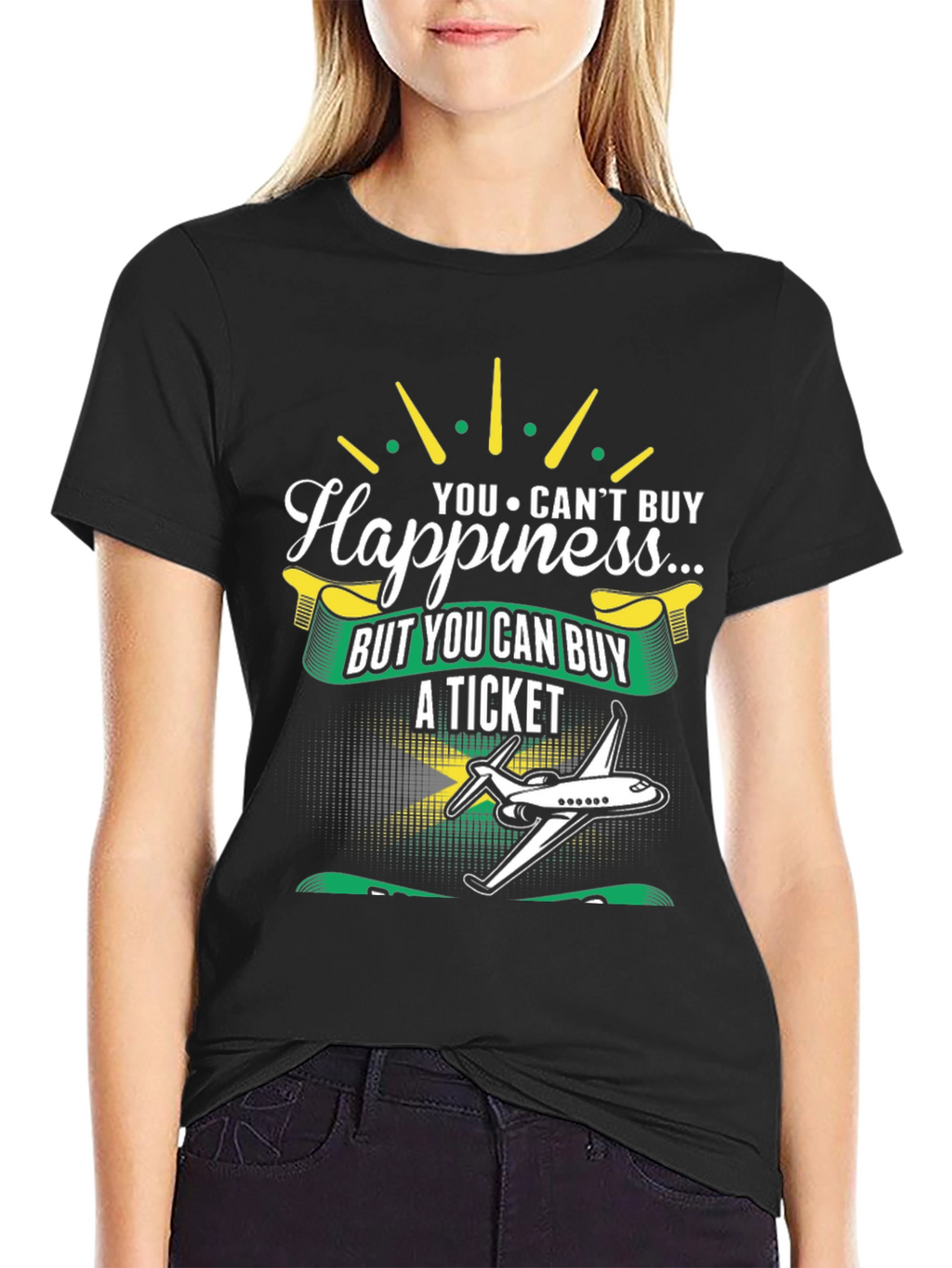 Happiness Ticket Graphic Tee - Jamaica Flag
