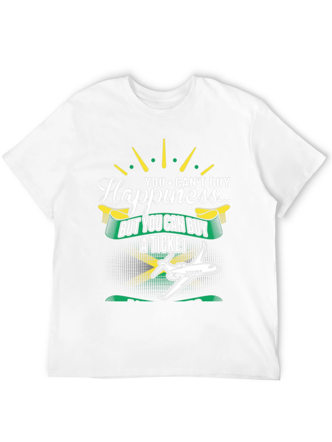 Happiness Ticket Graphic Tee - Jamaica Flag