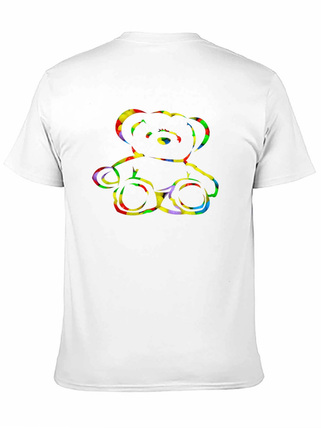 Rainbow Teddy Bear Black Graphic Tee