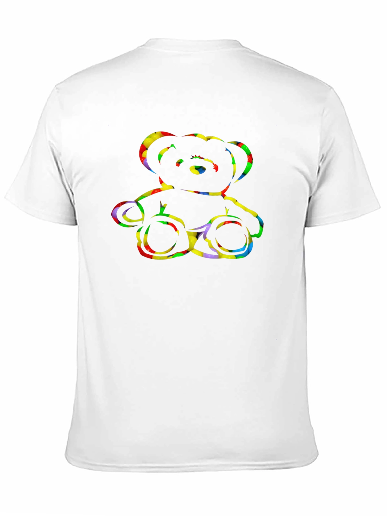 Rainbow Teddy Bear Black Graphic Tee
