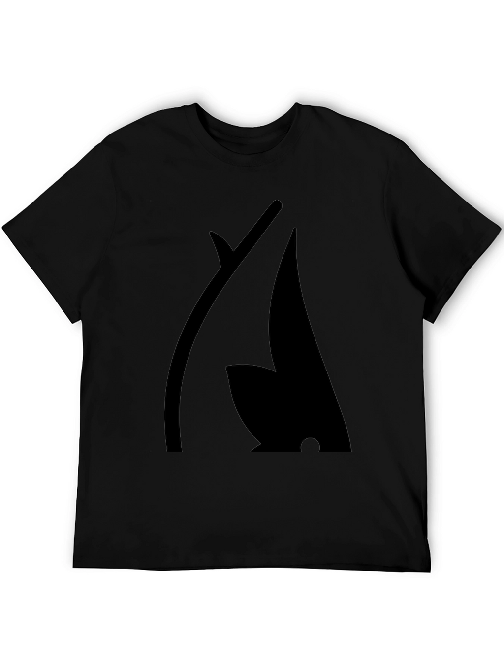Modern Black Graphic Tee - Abstract Design
