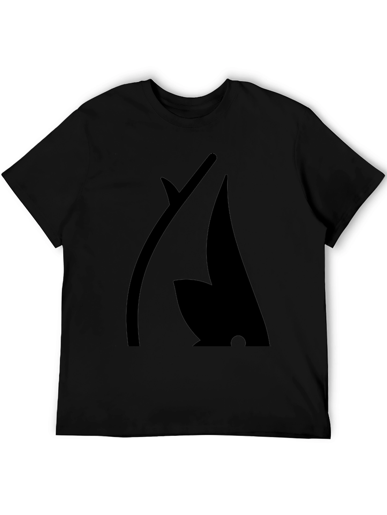 Modern Black Graphic Tee - Abstract Design