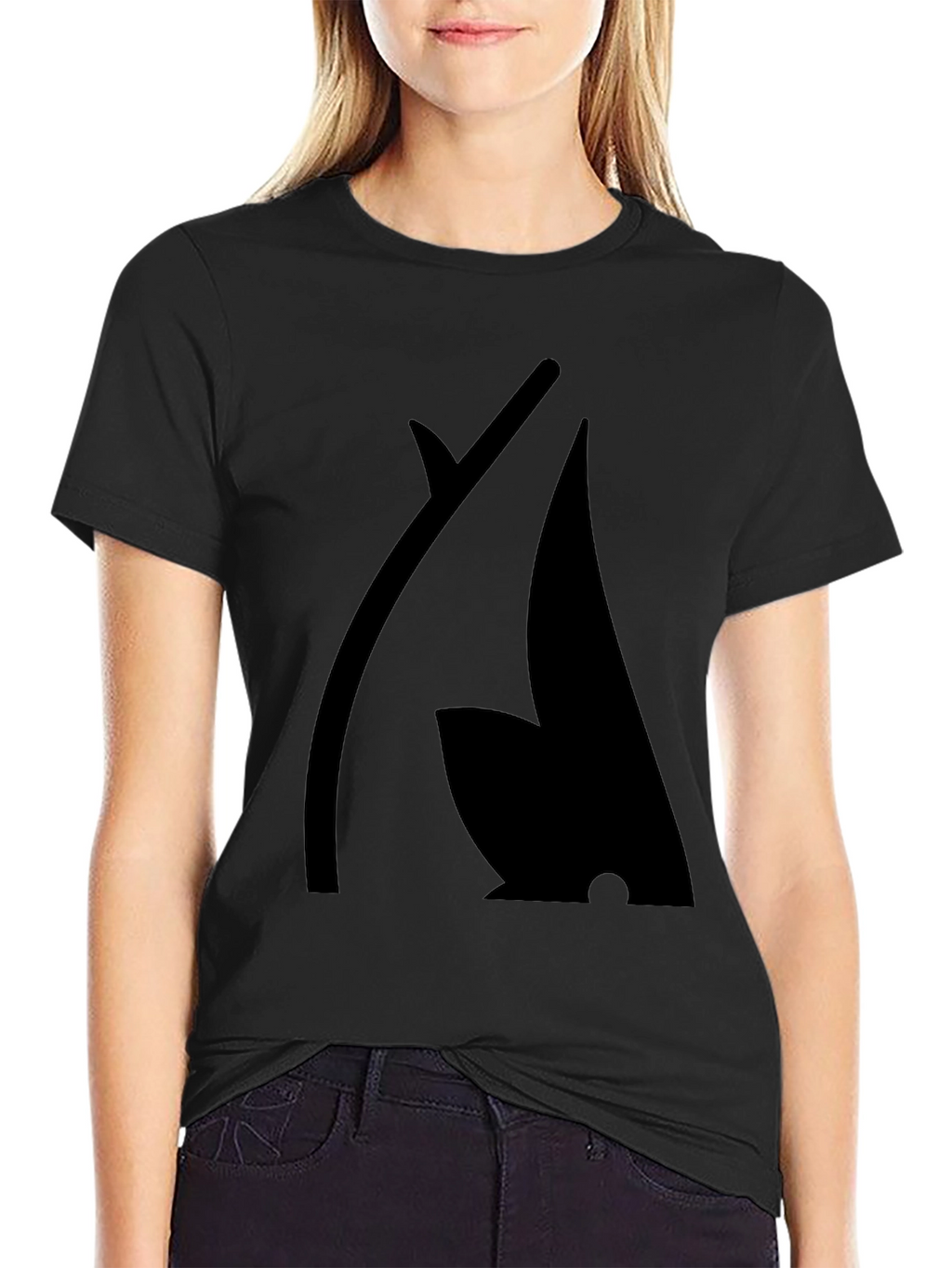 Modern Black Graphic Tee - Abstract Design