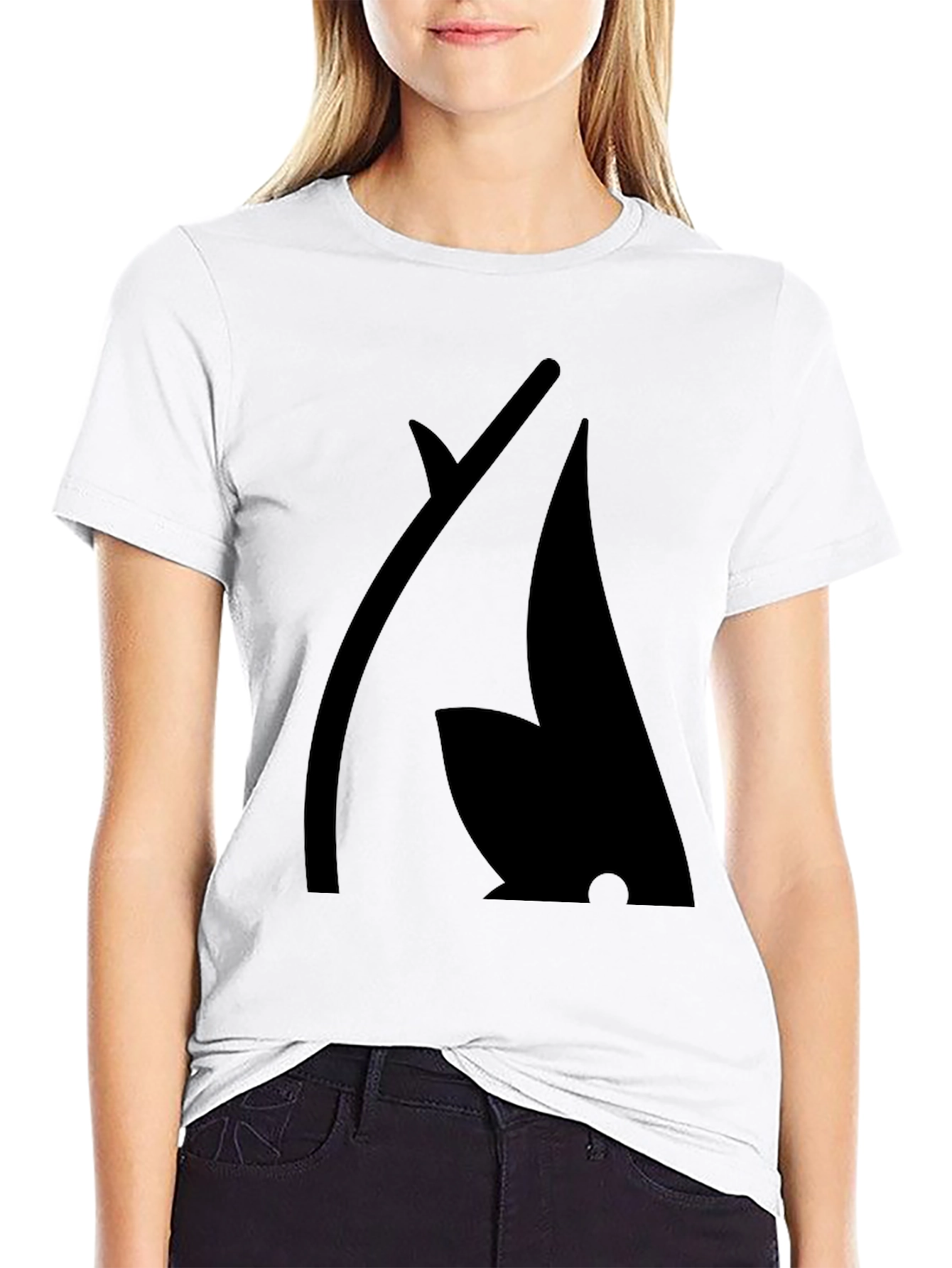 Modern Black Graphic Tee - Abstract Design