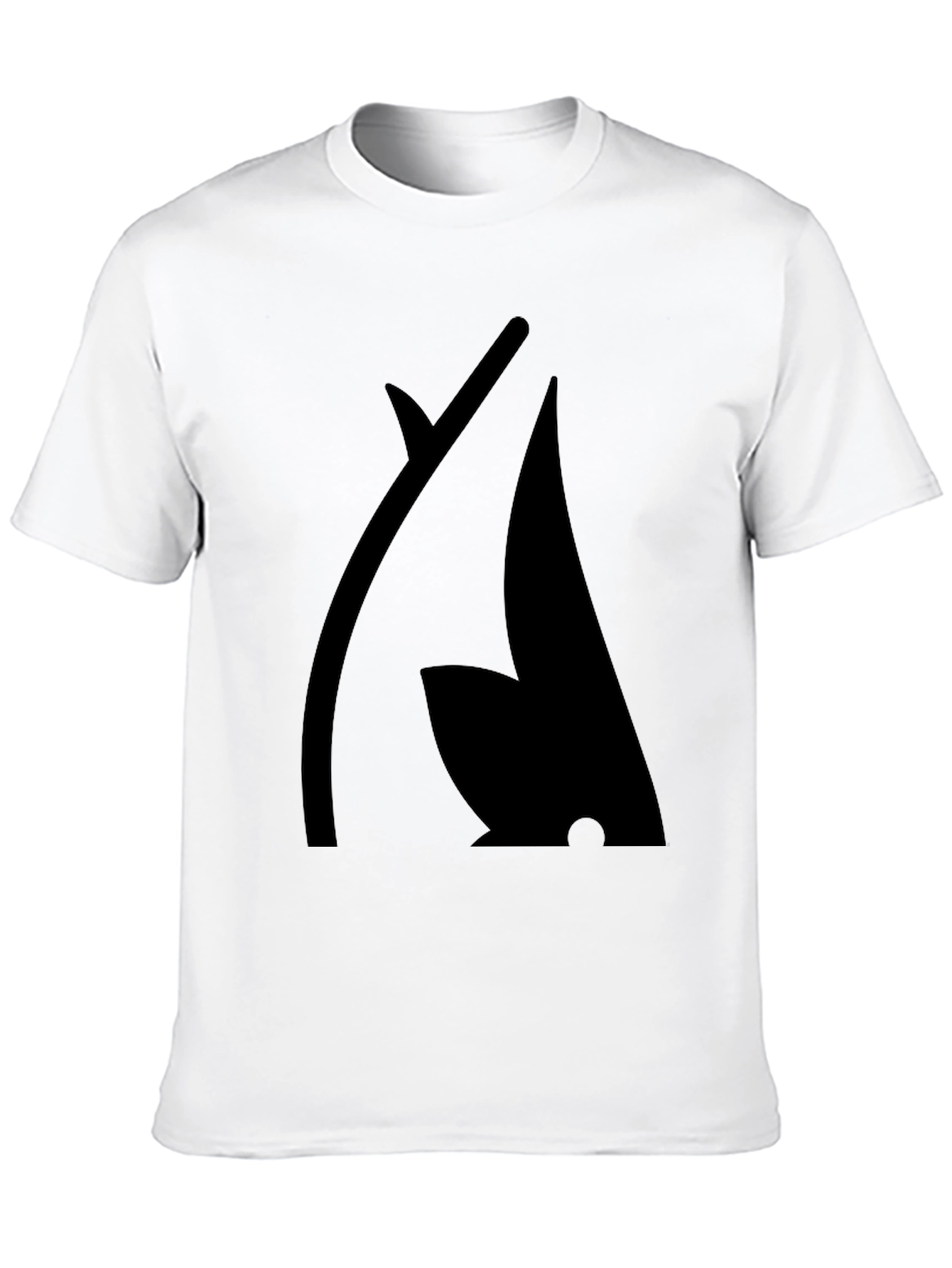 Modern Black Graphic Tee - Abstract Design