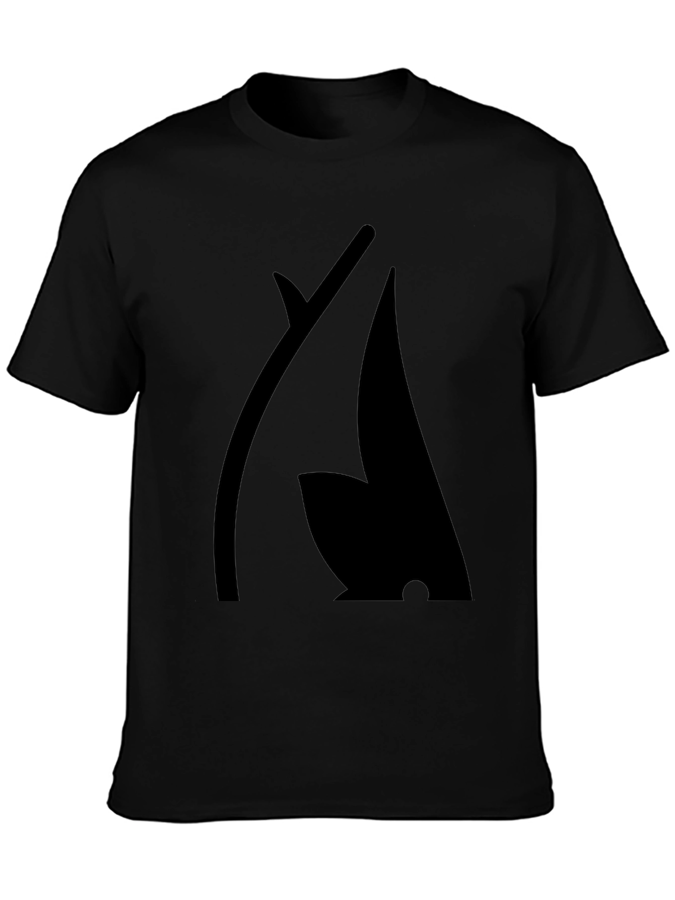 Modern Black Graphic Tee - Abstract Design