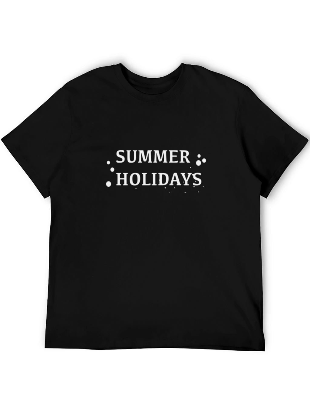 Summer Holidays Black Graphic Tee