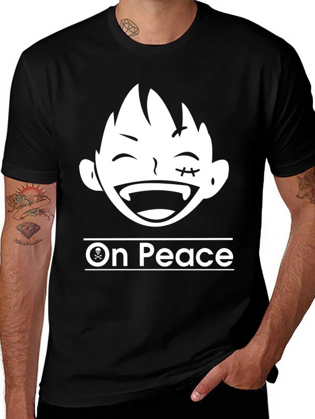 On Peace T-Shirt - Anime Cartoon Graphic Tee