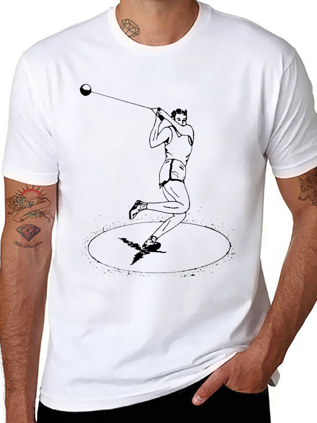 Hammer Throw Athlete Graphic Tee
