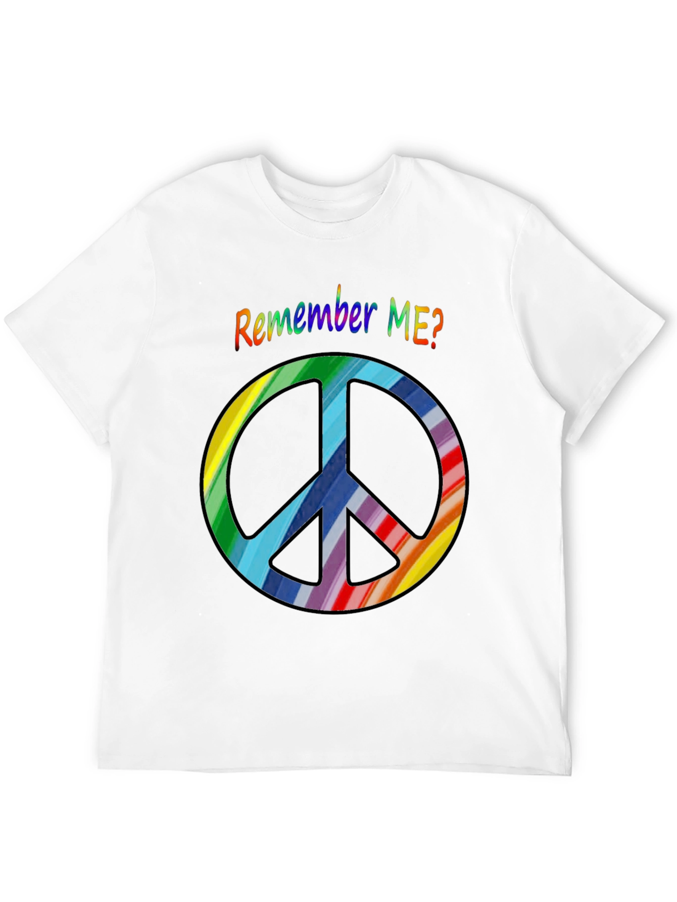 Retro Rainbow Peace Sign T-Shirt