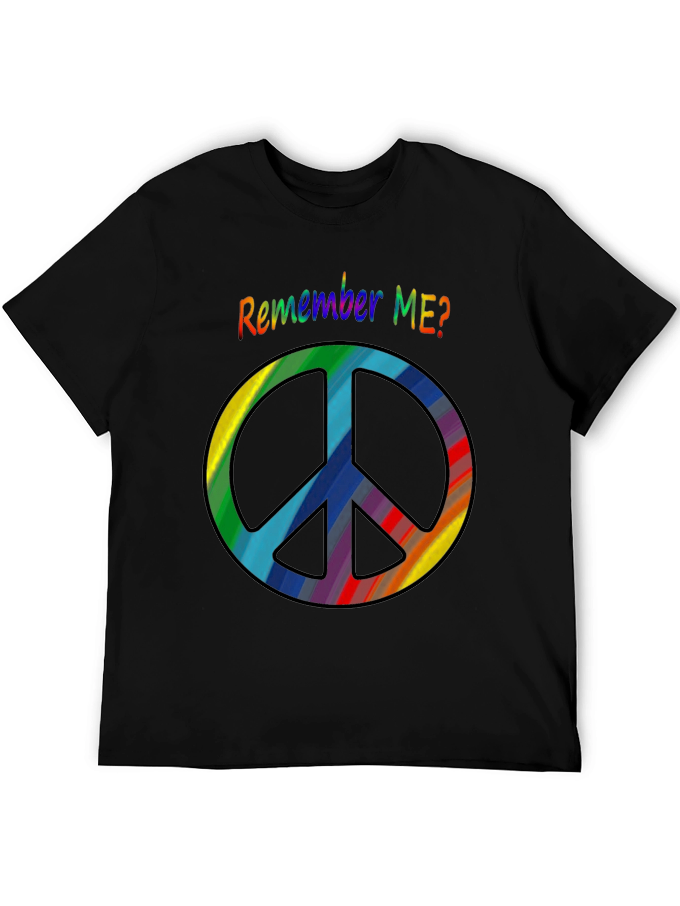 Retro Rainbow Peace Sign T-Shirt