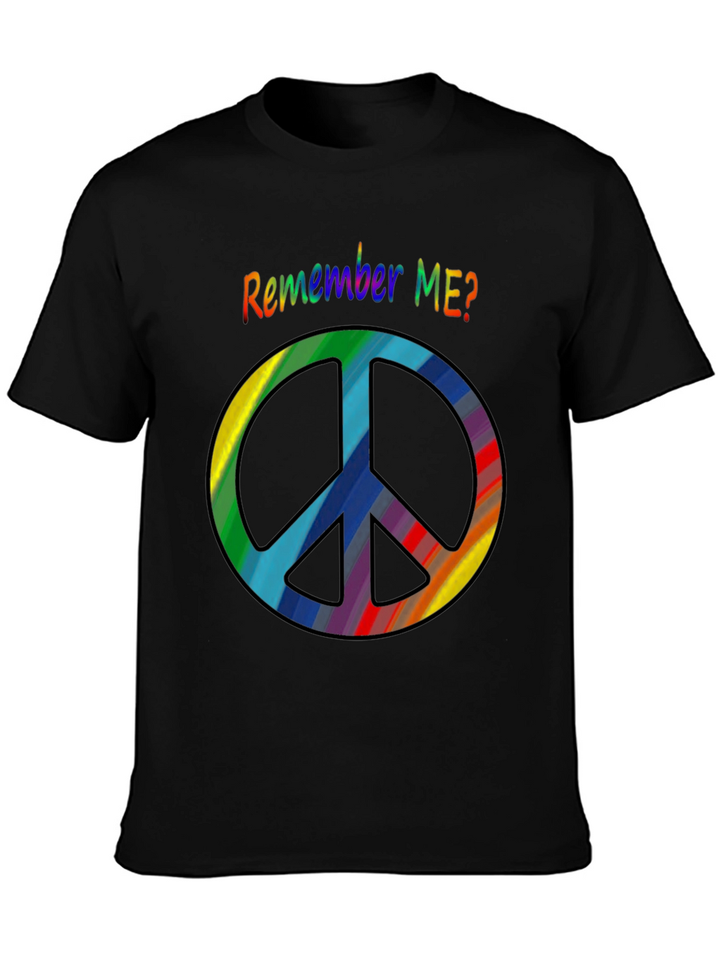 Retro Rainbow Peace Sign T-Shirt