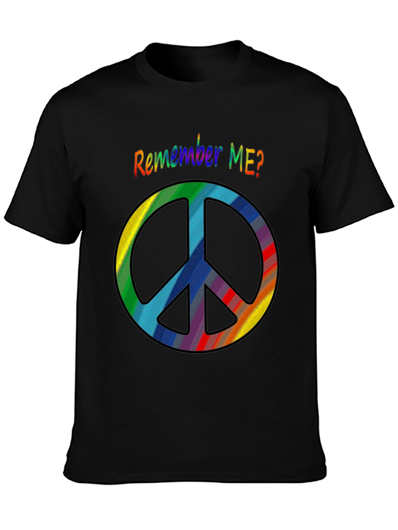 Retro Rainbow Peace Sign T-Shirt