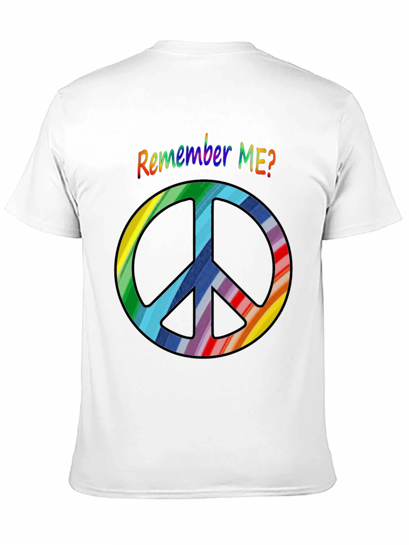 Retro Rainbow Peace Sign T-Shirt