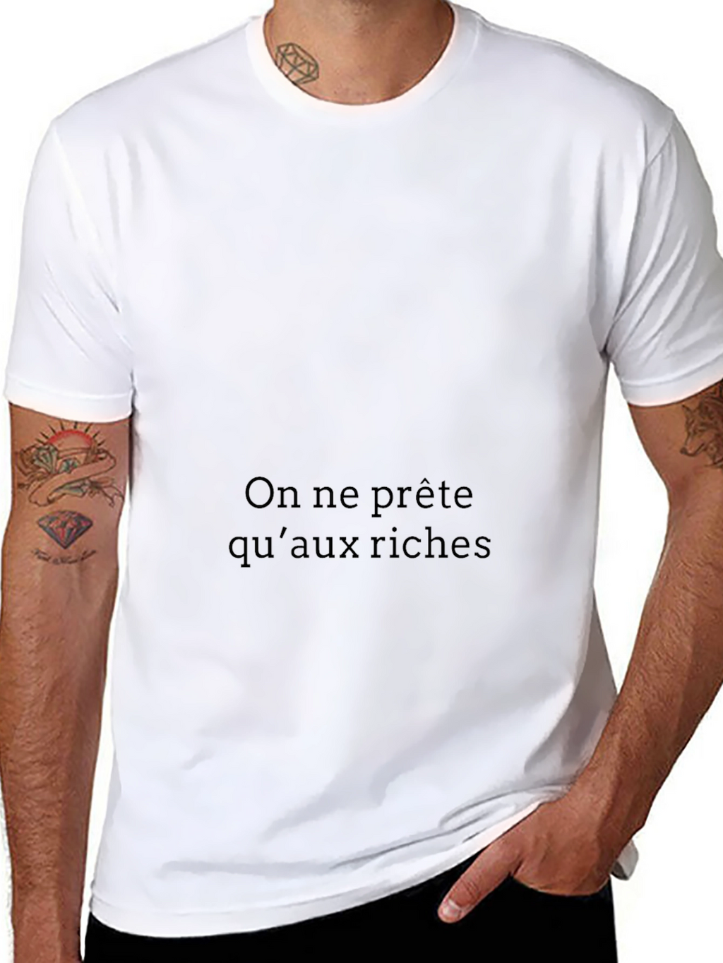 On ne prête quaux riches Black T-Shirt
