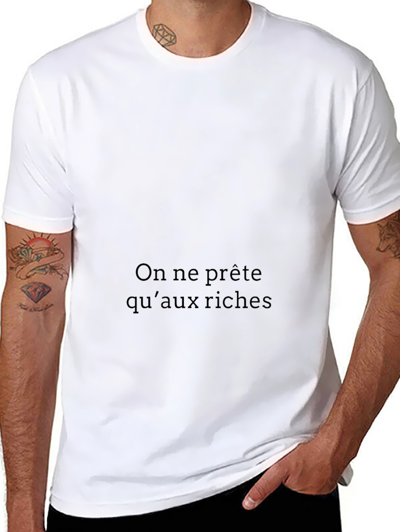 On ne prête quaux riches Black T-Shirt