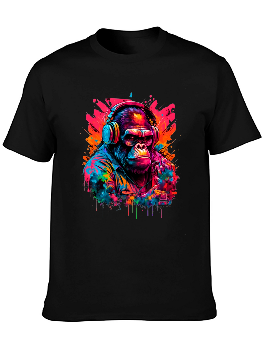 Cool Gorilla DJ Graphic T-Shirt