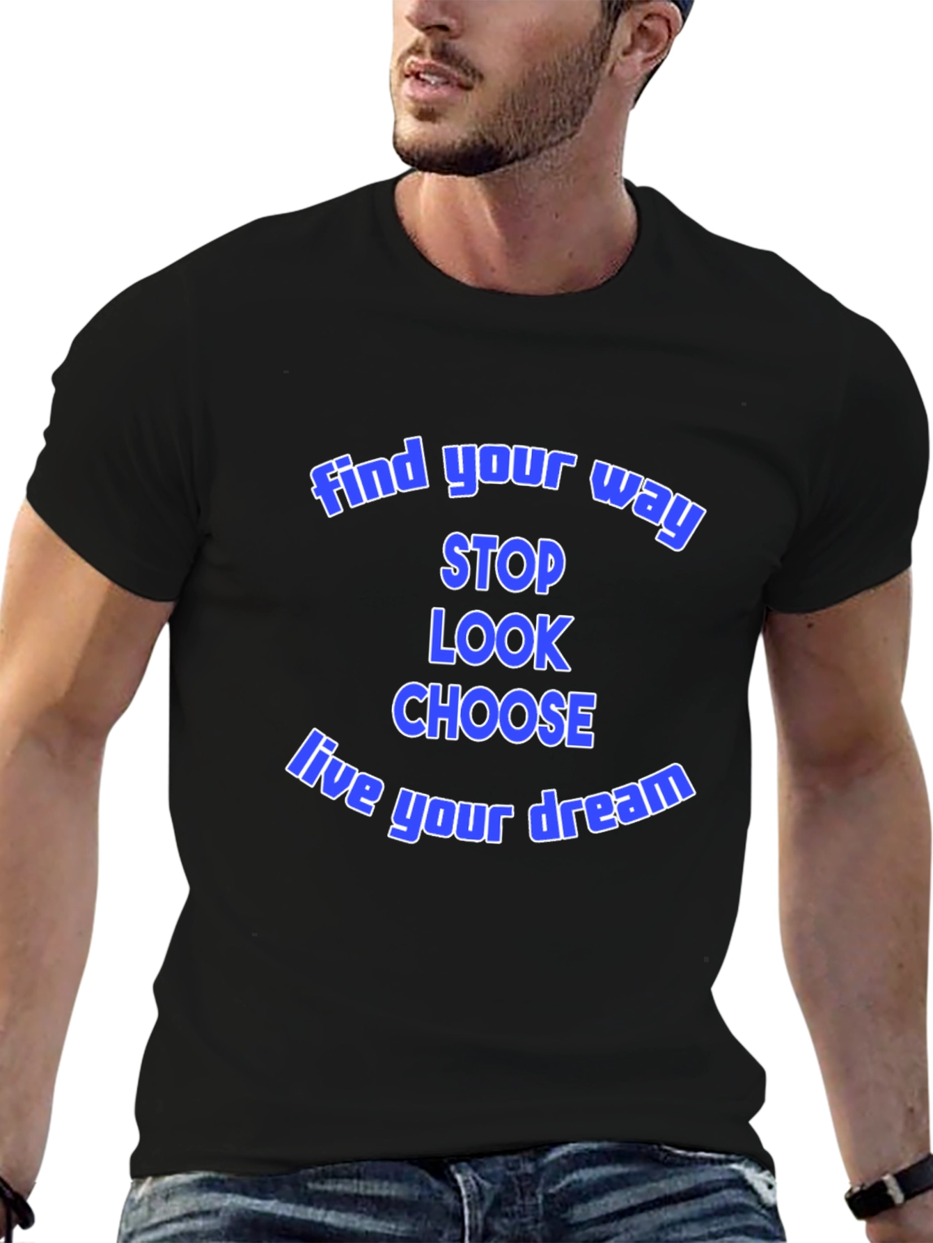 Find Your Way Graphic Tee - Motivational Black T-Shirt