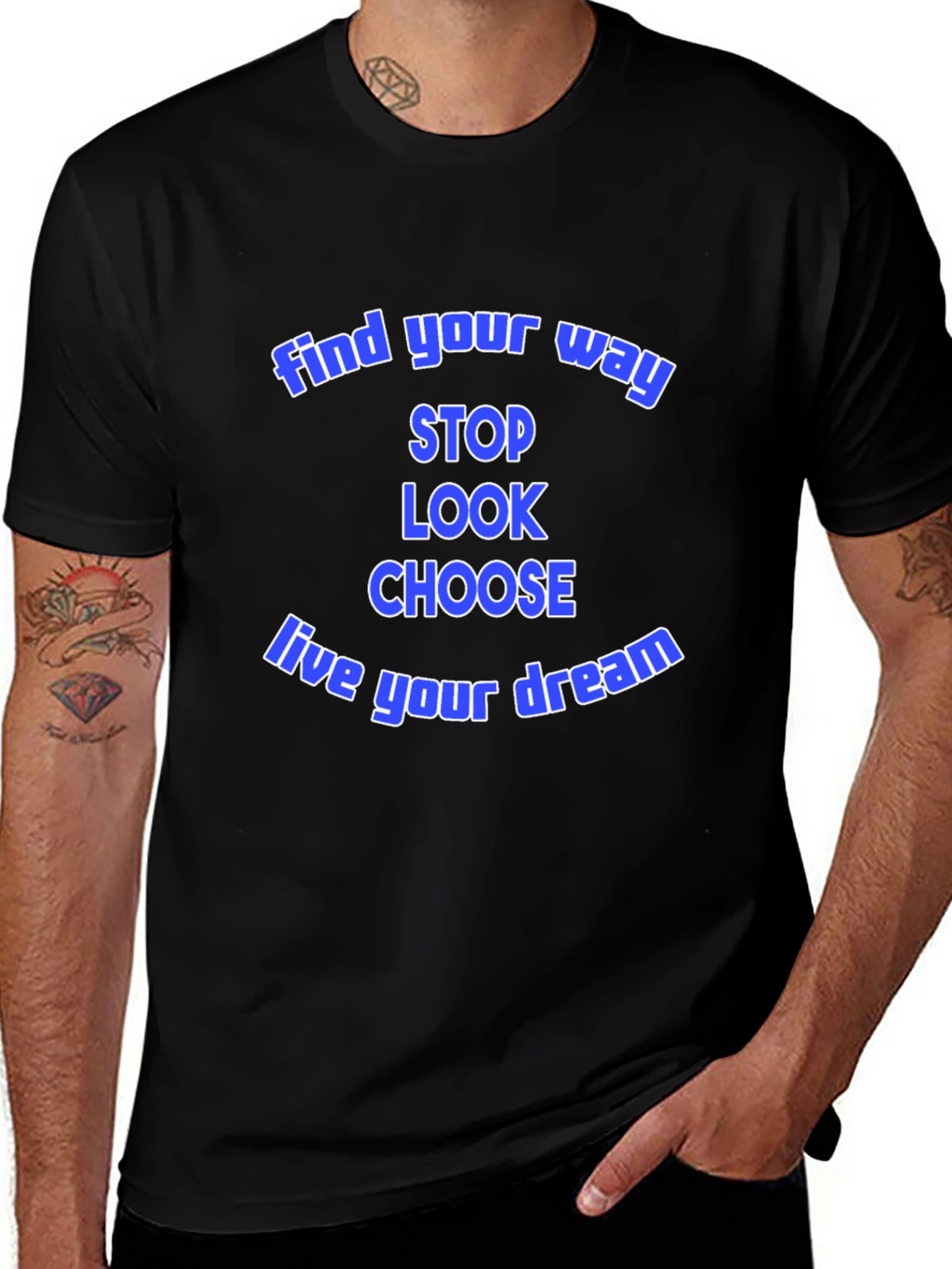 Find Your Way Graphic Tee - Motivational Black T-Shirt