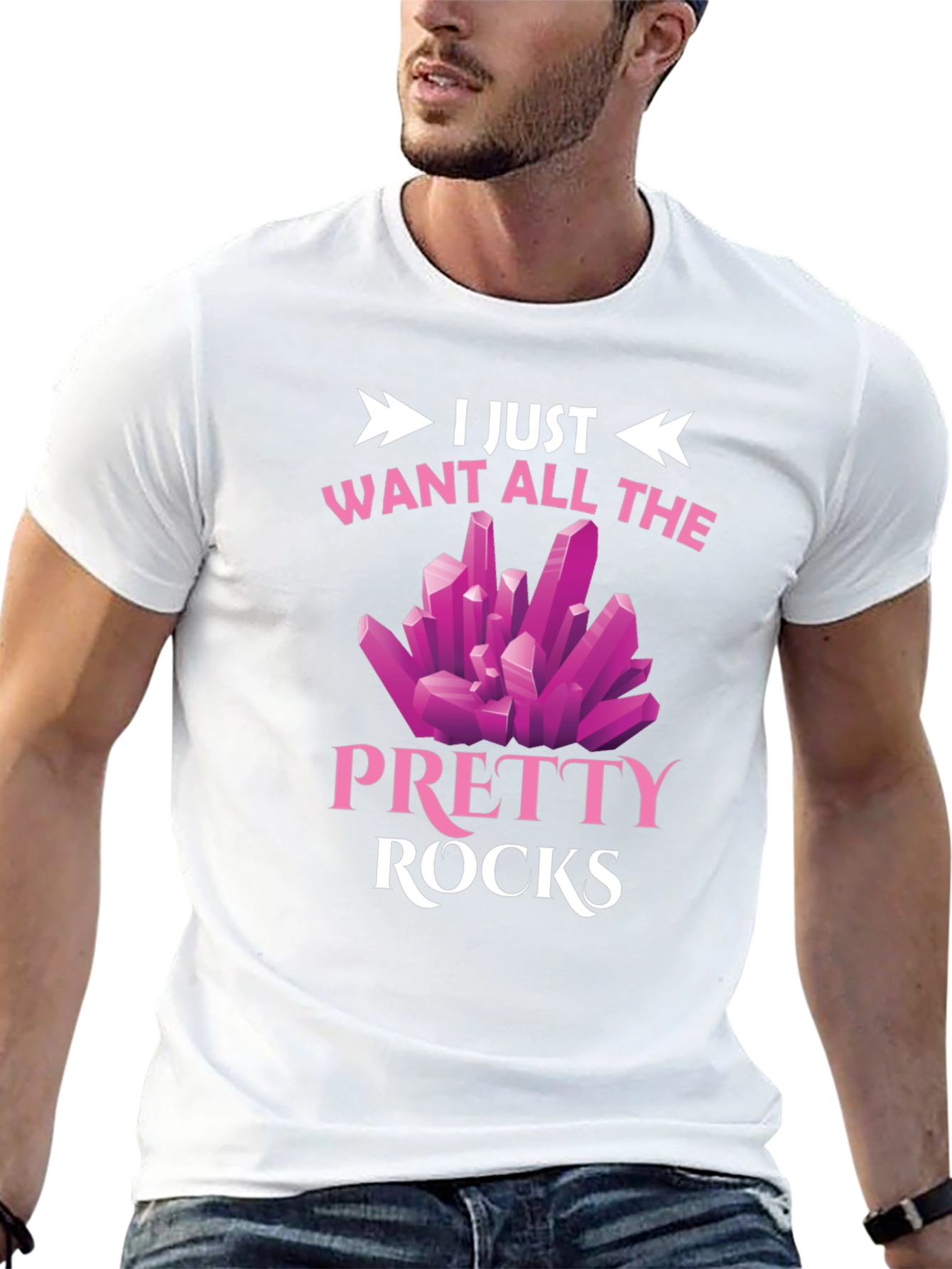 Pretty Rocks Graphic Tee - Novelty T-Shirt