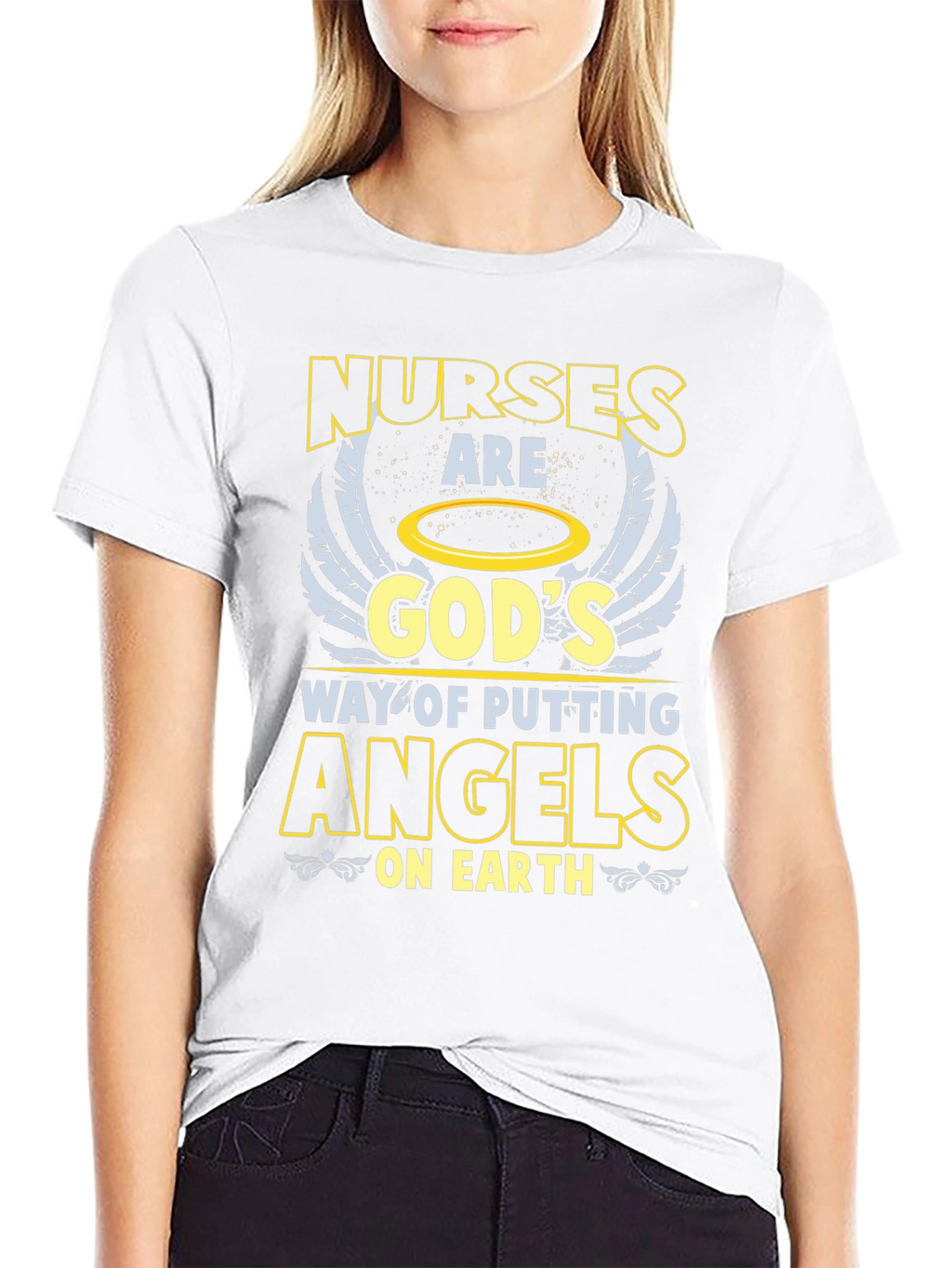 Nurses Are Gods Angels Graphic Tee