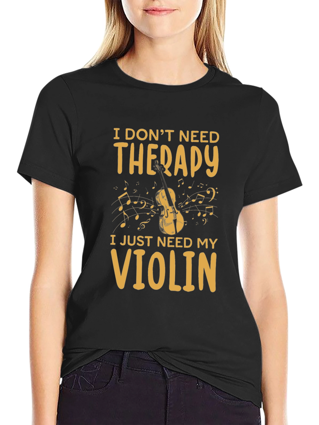 Therapy Violin Graphic T-Shirt