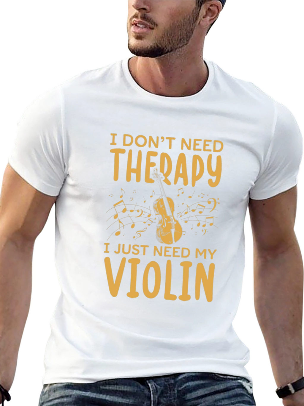 Therapy Violin Graphic T-Shirt