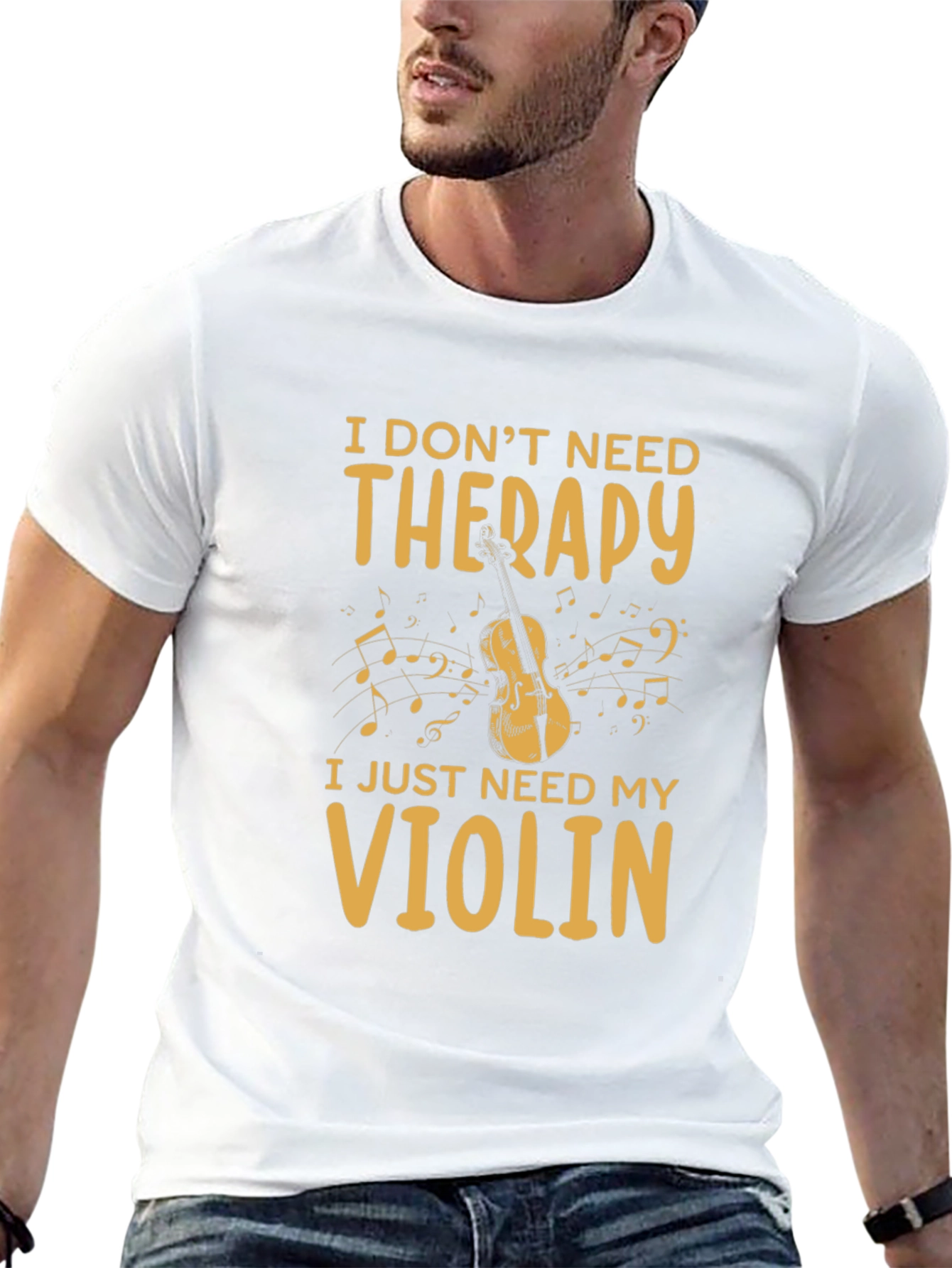 Therapy Violin Graphic T-Shirt