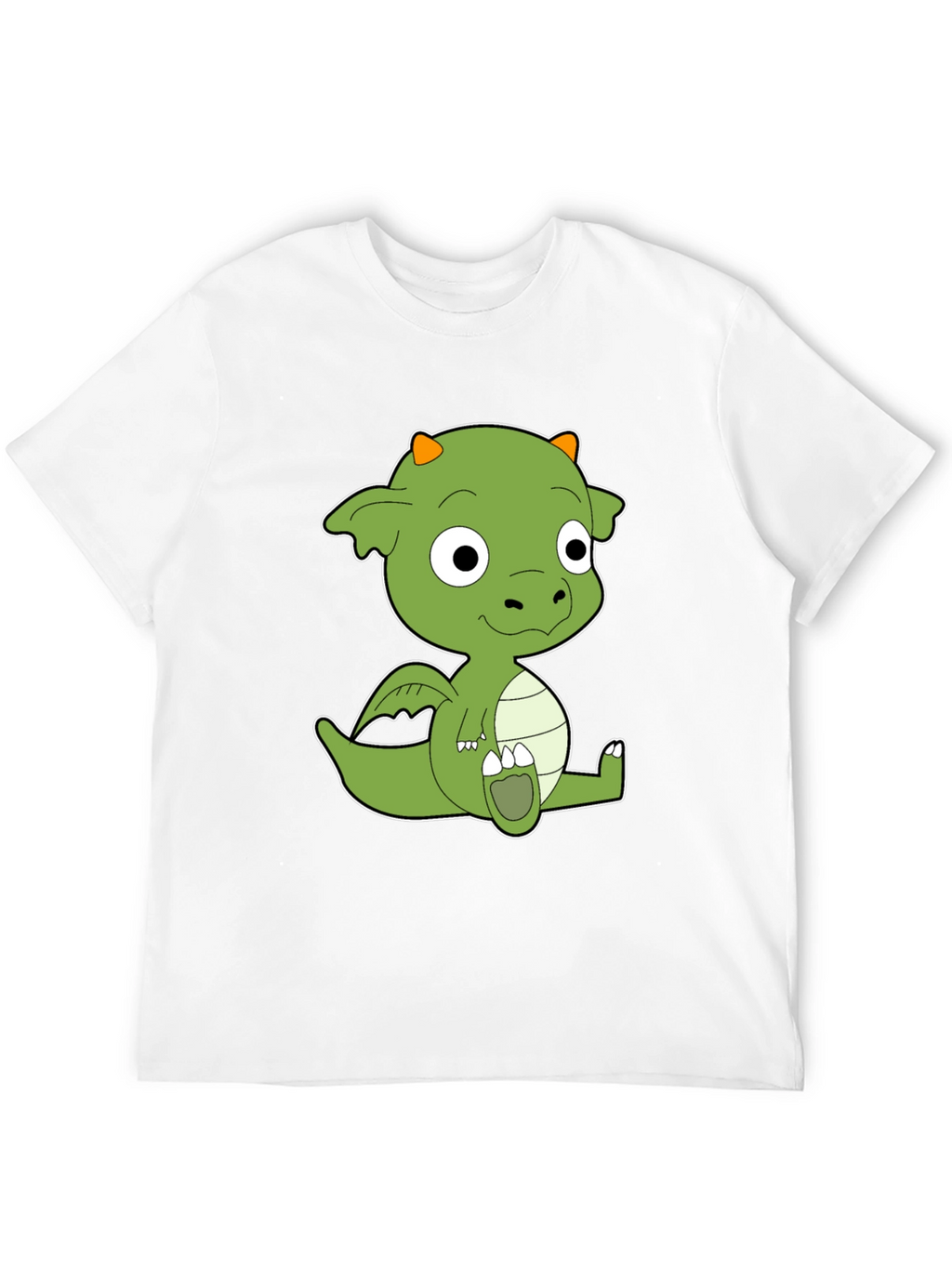 Cute Cartoon Dragon Black T-Shirt