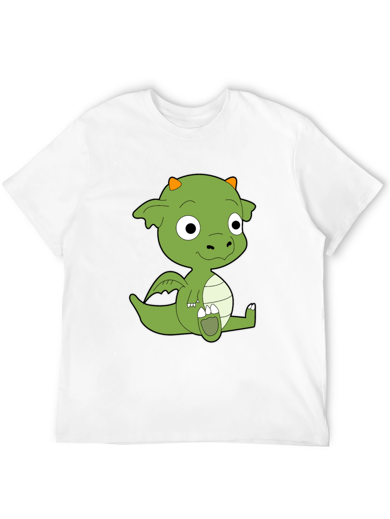 Cute Cartoon Dragon Black T-Shirt