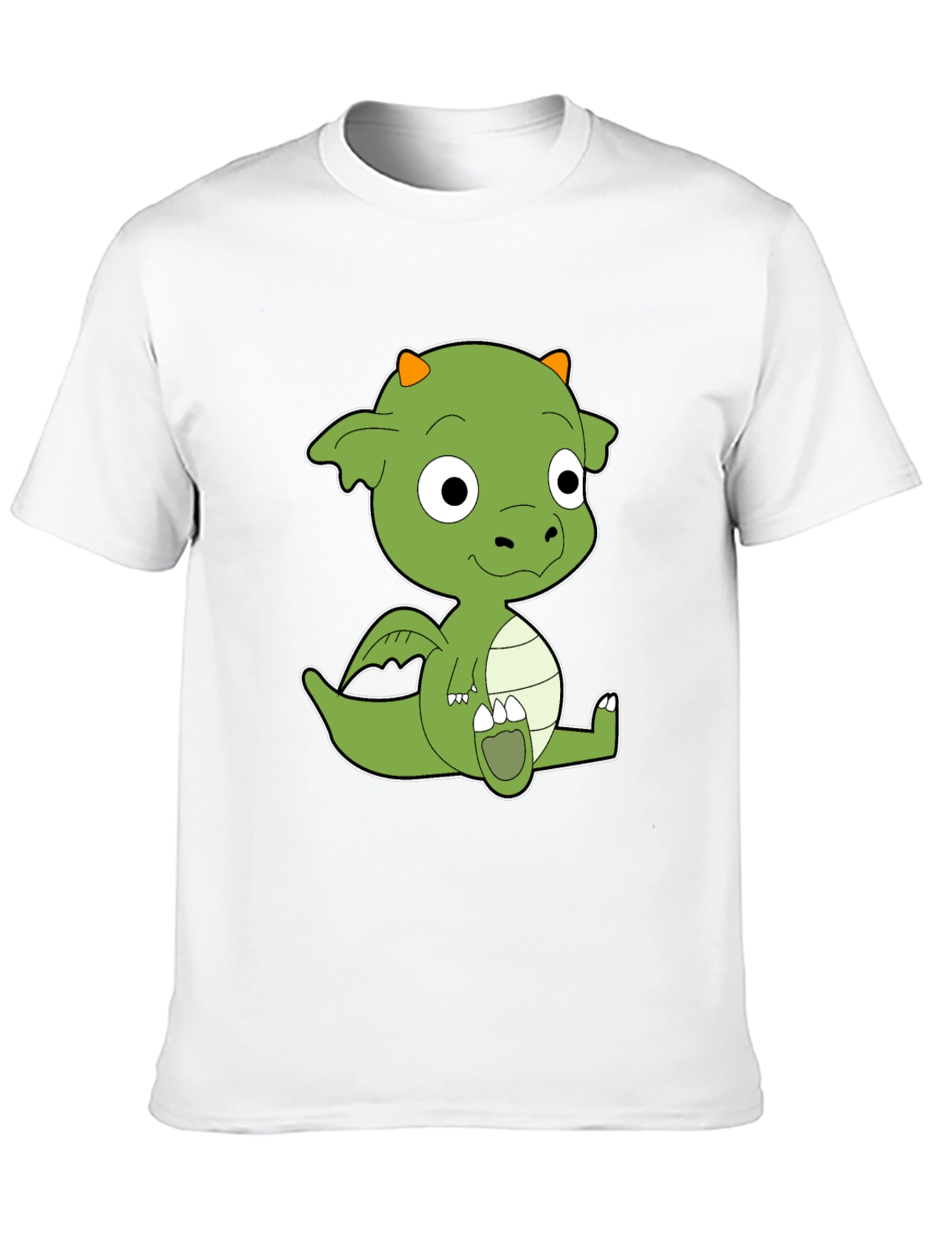 Cute Cartoon Dragon Black T-Shirt
