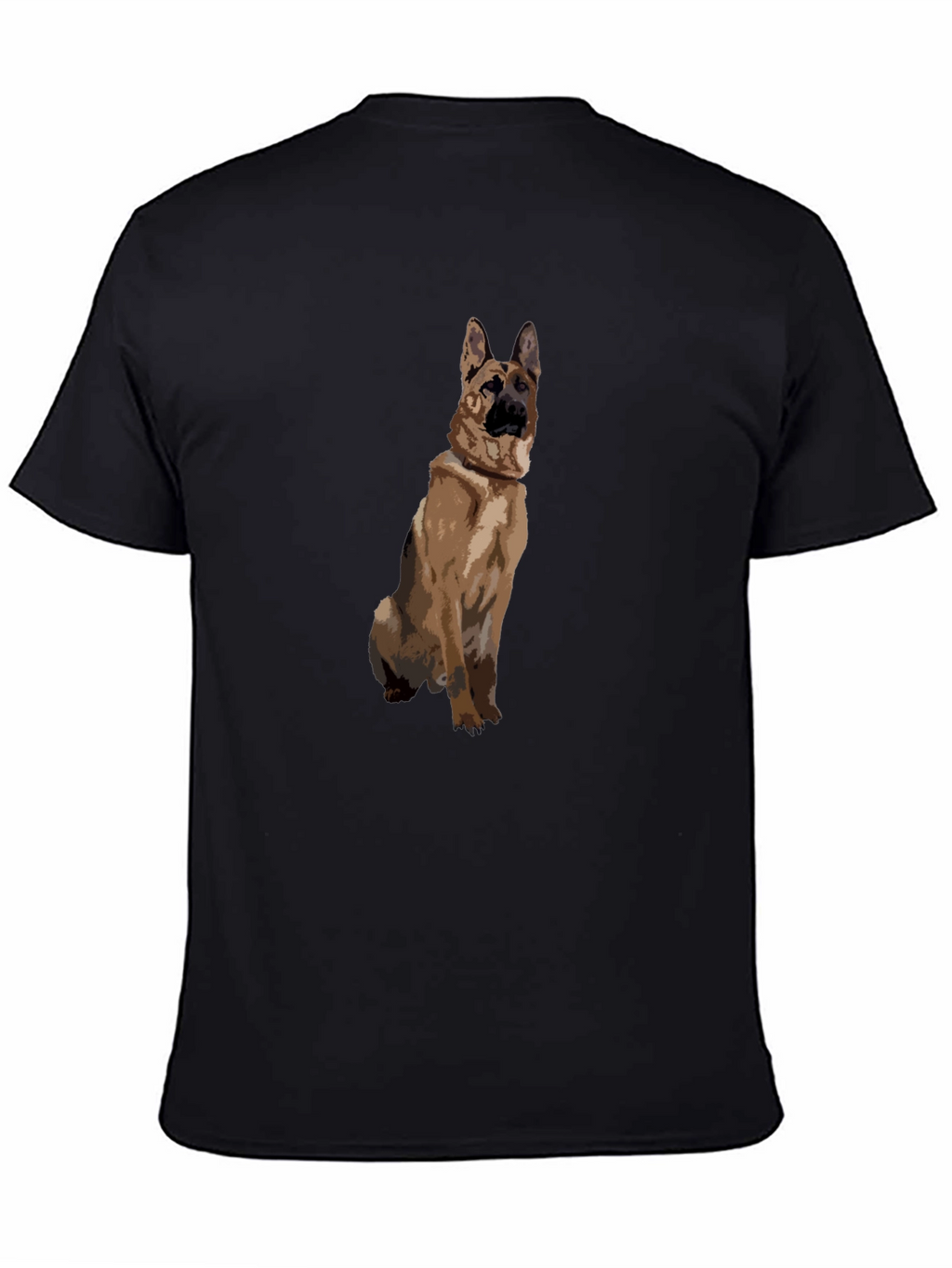 German Shepherd Graphic Black T-Shirt
