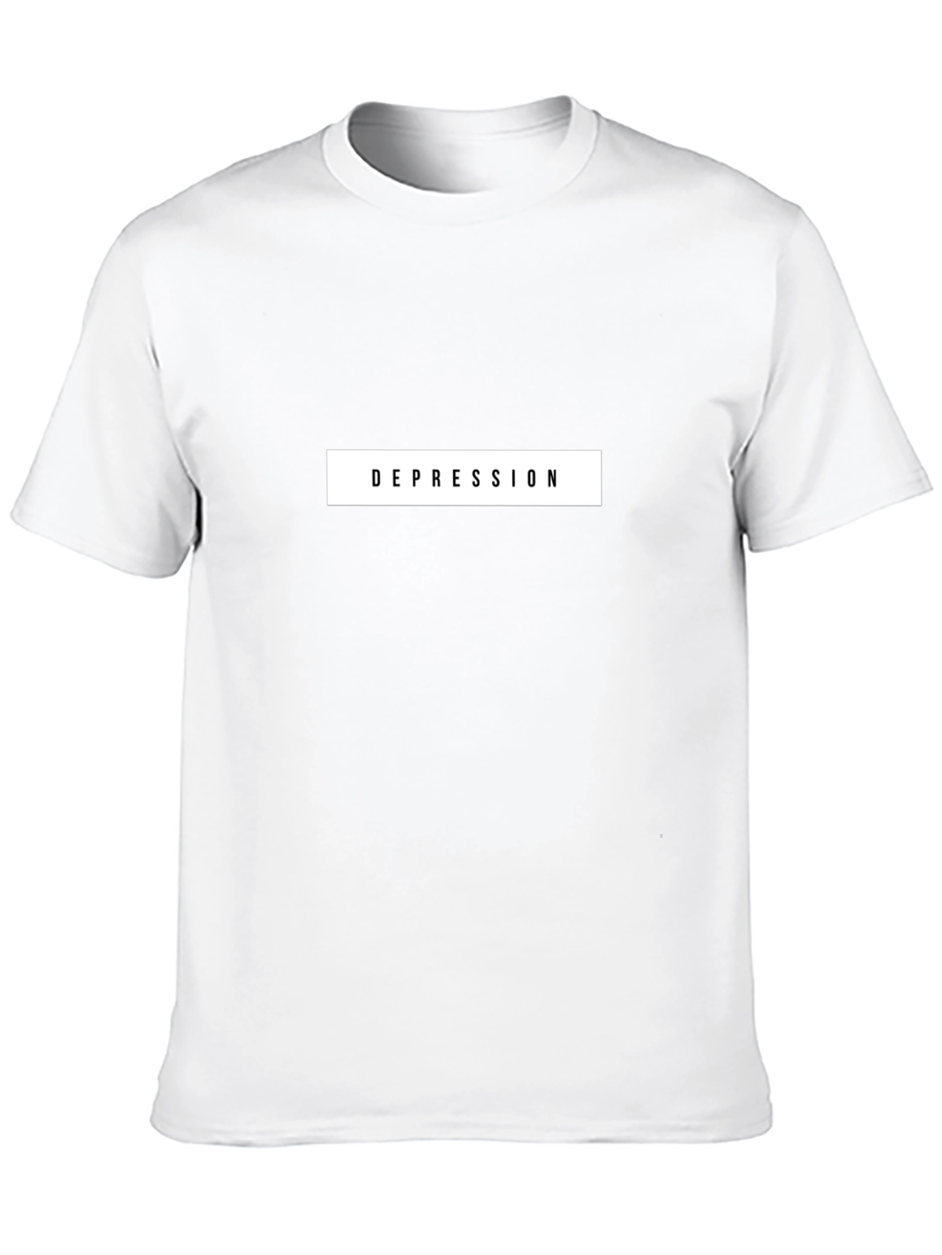 Depression Text Graphic Black T-Shirt
