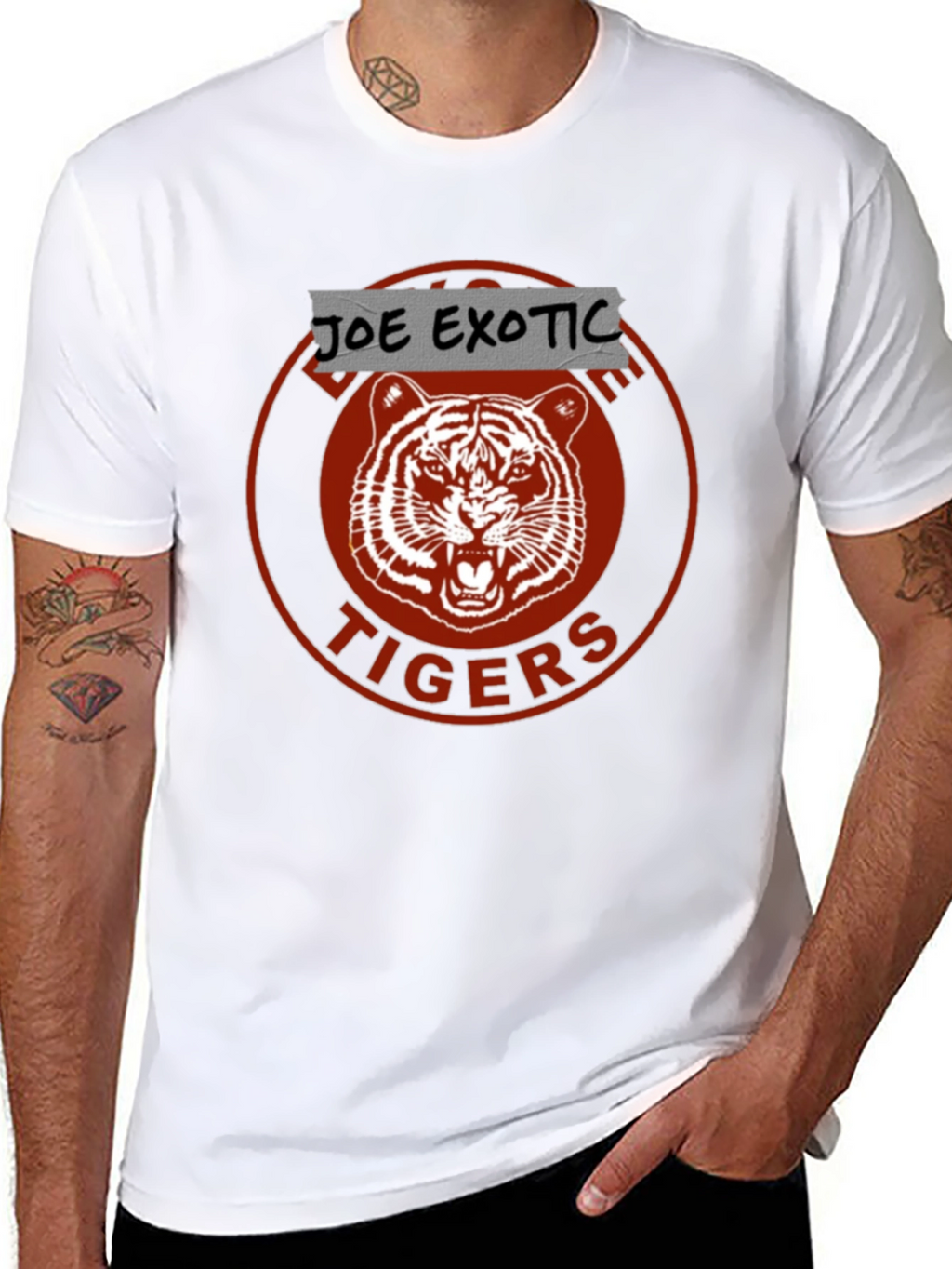 Joe Exotic Tigers Graphic T-Shirt Black Cotton Tee