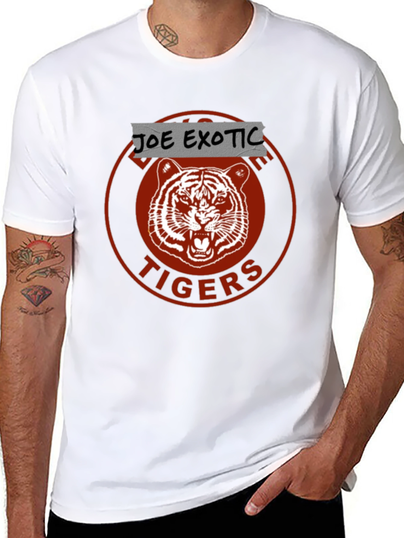 Joe Exotic Tigers Graphic T-Shirt Black Cotton Tee