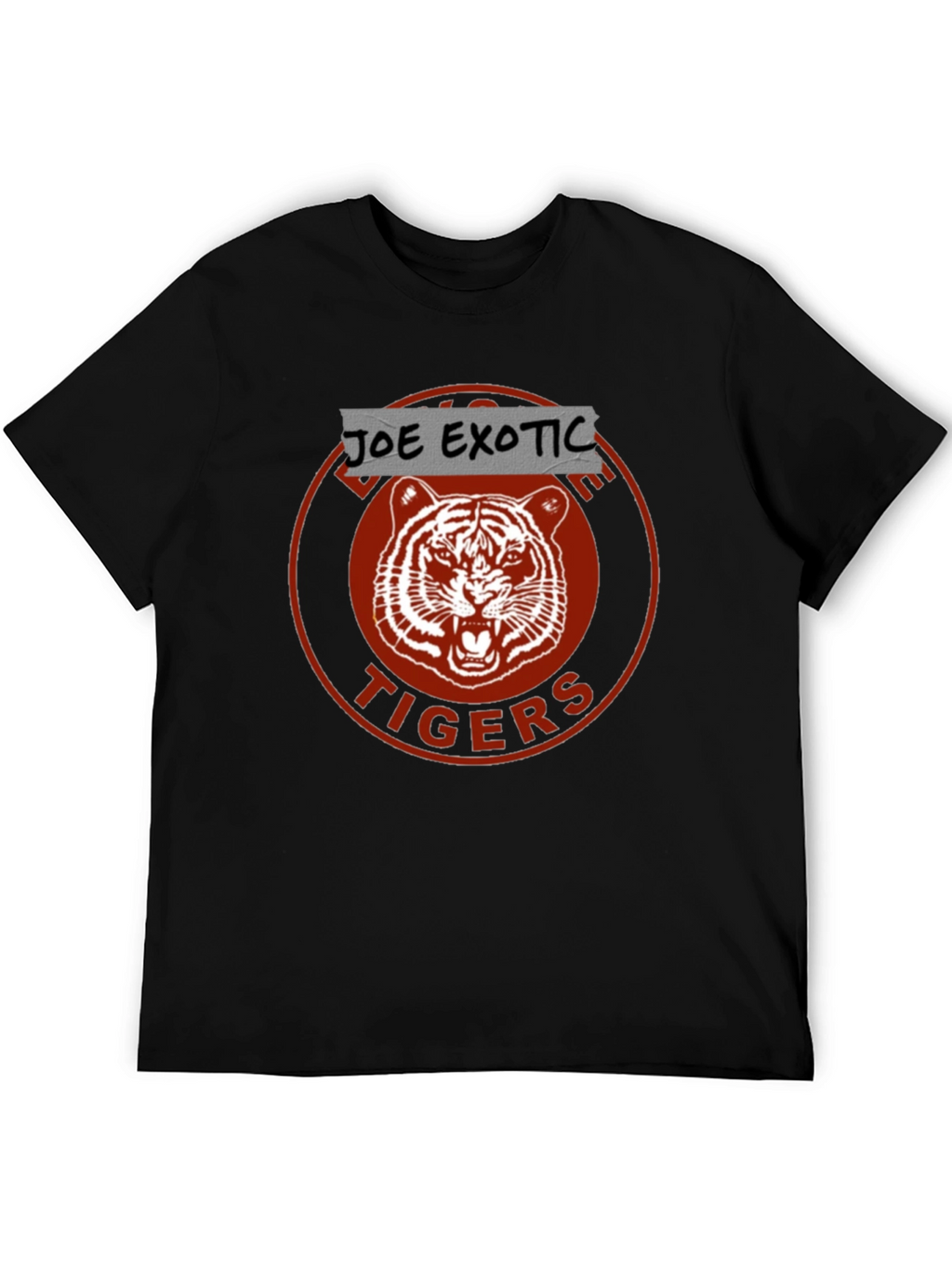 Joe Exotic Tigers Graphic T-Shirt Black Cotton Tee