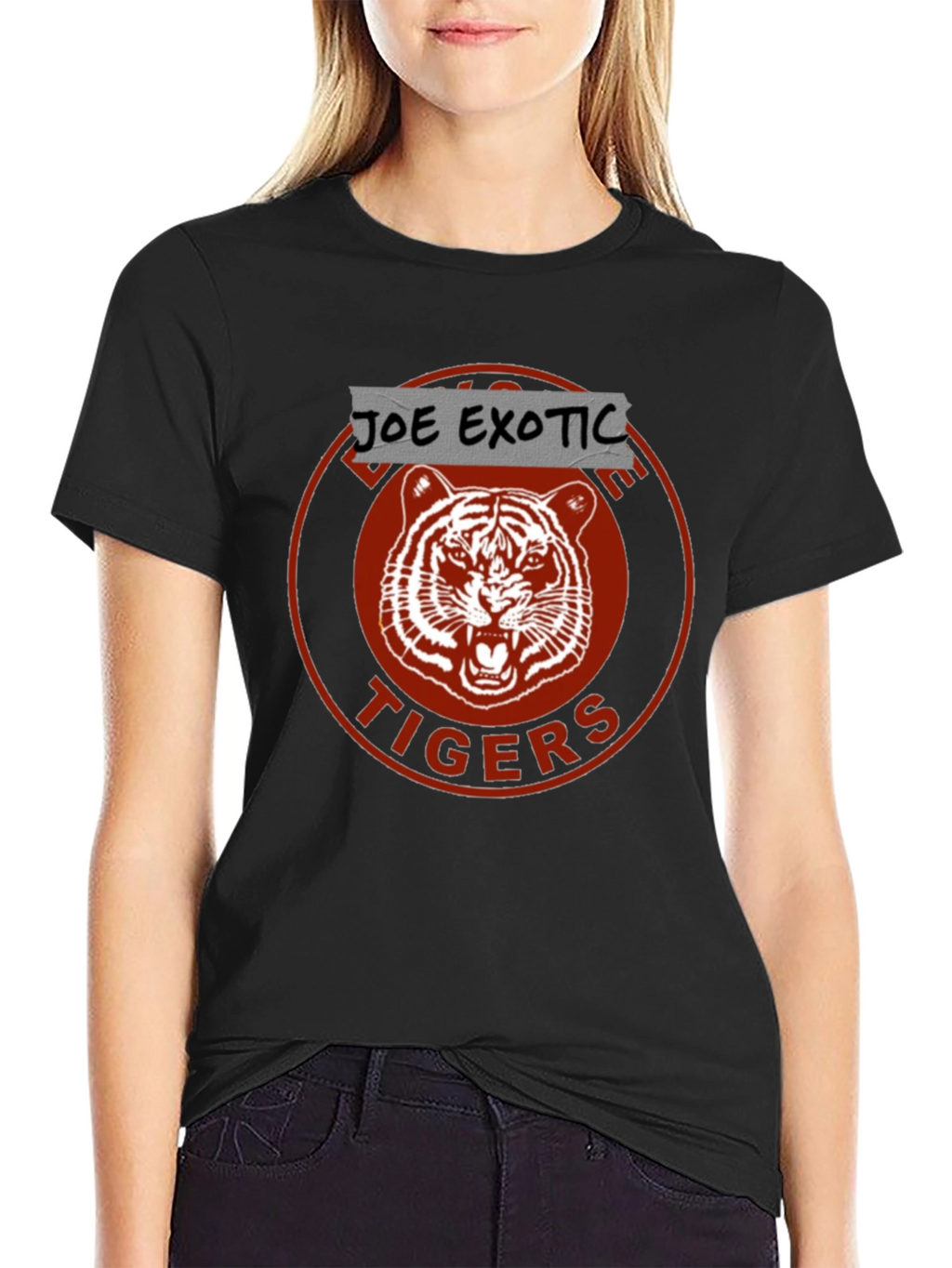Joe Exotic Tigers Graphic T-Shirt Black Cotton Tee