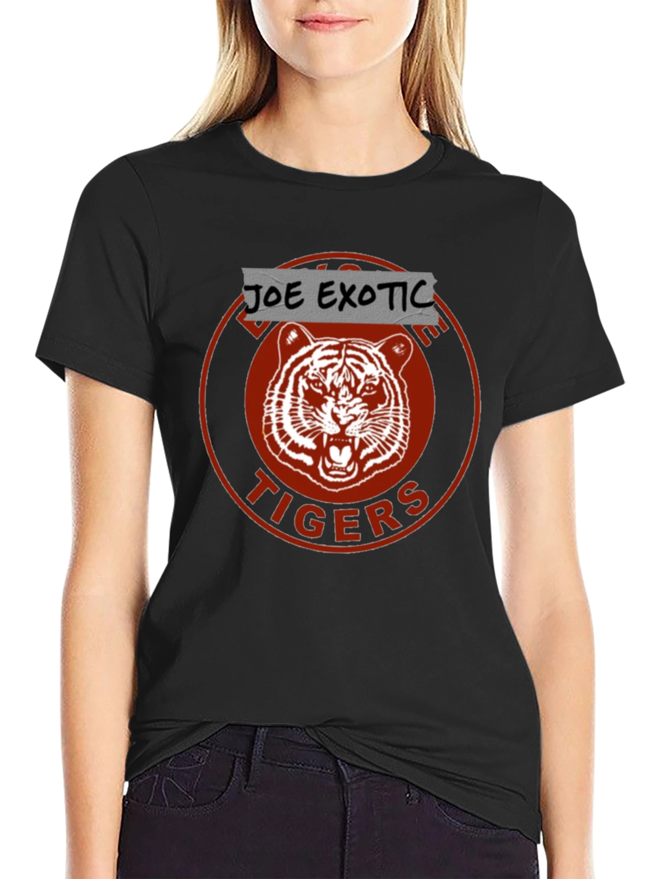 Joe Exotic Tigers Graphic T-Shirt Black Cotton Tee
