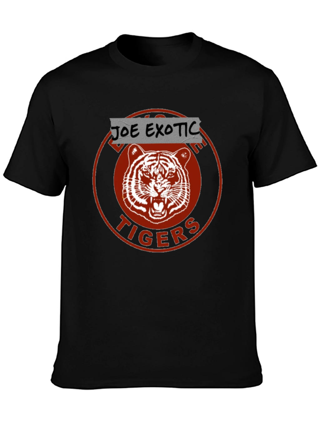 Joe Exotic Tigers Graphic T-Shirt Black Cotton Tee