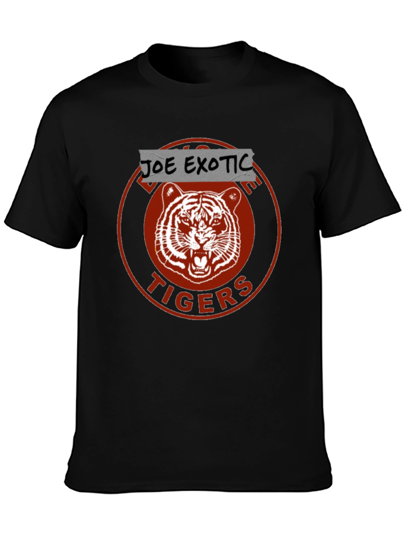 Joe Exotic Tigers Graphic T-Shirt Black Cotton Tee