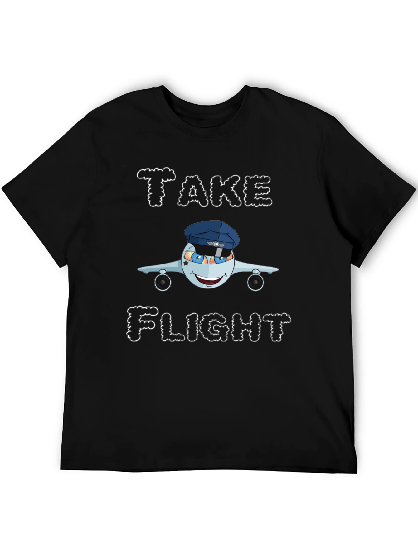 Take Flight Cartoon Airplane Graphic Tee