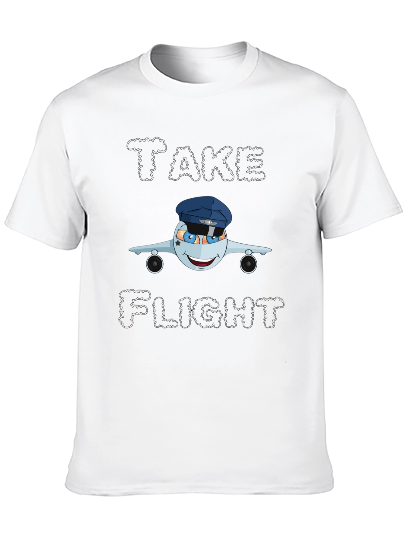 Take Flight Cartoon Airplane Graphic Tee